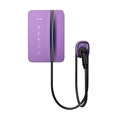 Elektrikli avtomobil şarj cihazları Battery Car Charging Pile/Wall-Mounted Column - feather-sand-purple-yd-ac7-s1s-single-gun-card-swipe-versionhome-version