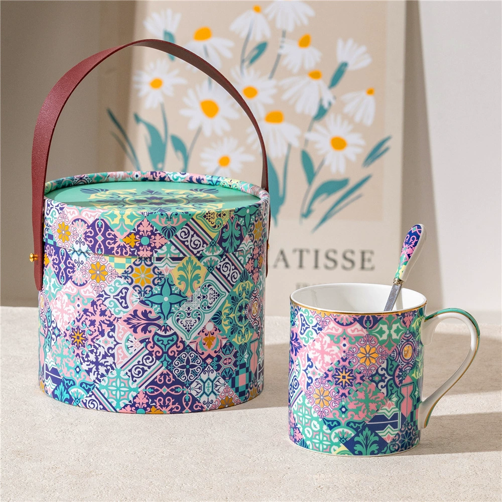 Coffee ceramic tea cup, gift box, set, style, for beloved