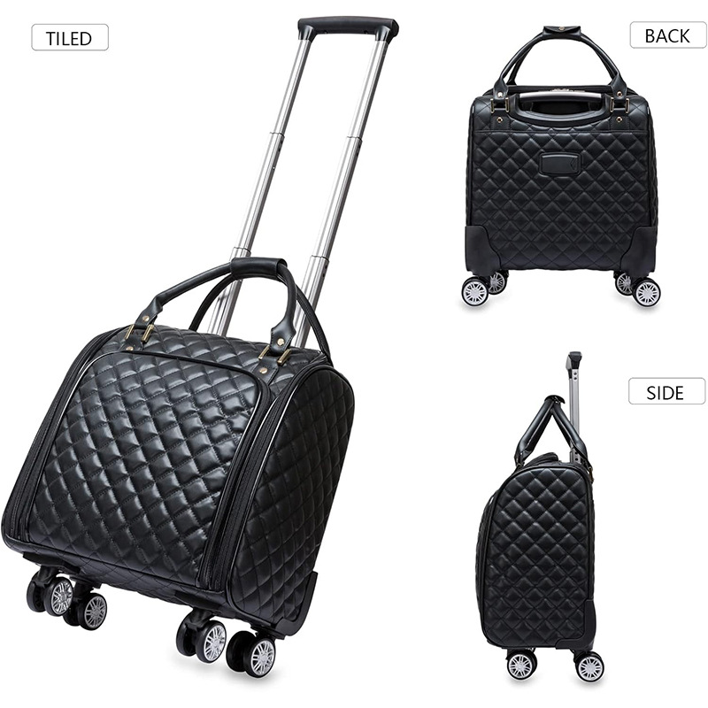 工厂定制万向轮旅行拉杆包PU行李拉杆包懒人行李拉杆包便携拖轮包