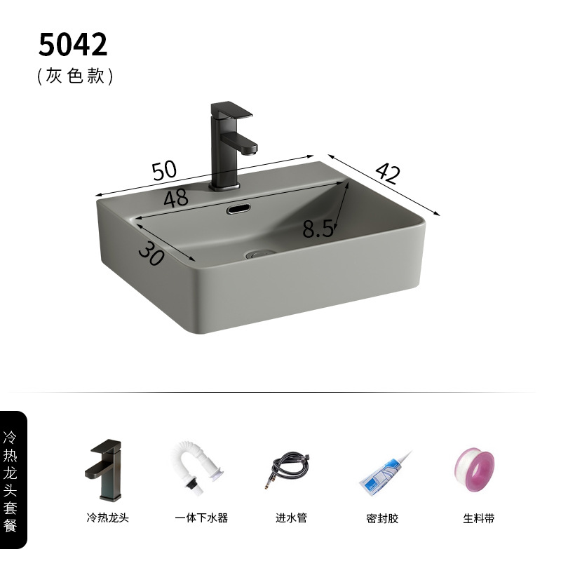 5042 grifo de lavabo de cerámica gris