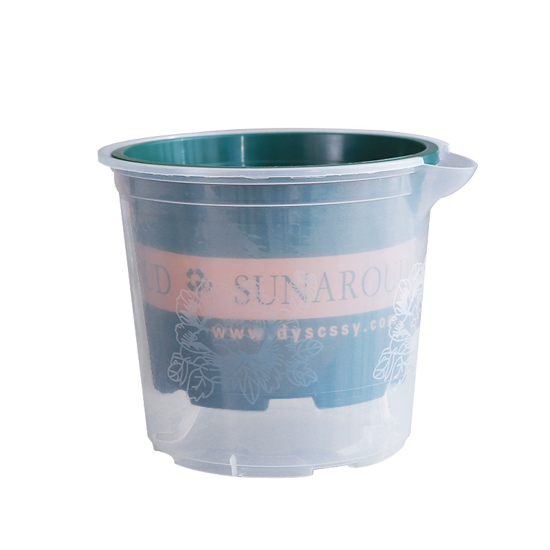 PP смолы автоматически впитывает цветочный горшок прозрачный галлон горшок двойной пластик горшок самовоспитывает садоводство цветоводство пластиковый горшок