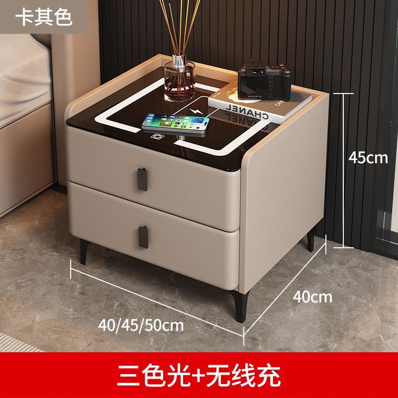 Inteligente multifuncional madera sólida recargable casera cabecera inalámbrica lujosa cabecera de cama moderna y simple bloqueo de huellas dactilares dormitorio