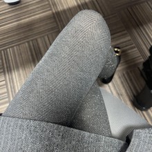 韩系小众个性银丝亮丝金葱人字纹连裤袜子辣妹加长加裆打底裤袜女