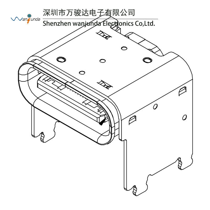 Type-c 16pin高さ5.9母座usb3.1パッド高速充母座高安卓充電テールプラグ|undefined