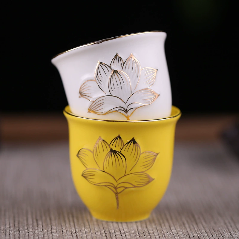 Ceramic sacrificial offering cup, offering cup, ancestor worship tomb sweeping, soju, white wine cup, wine cup, Buddhist hall holy water cup, water cup