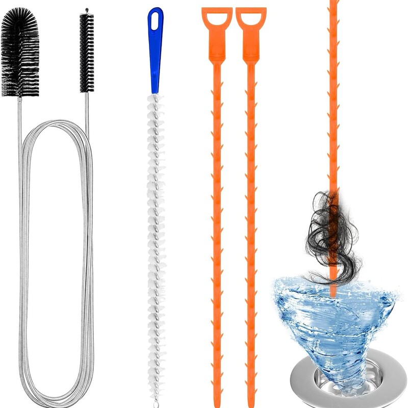 Sink drain pipe unclogger, hair and debris cleaner for washbasin, a magical tool for clearing the drain