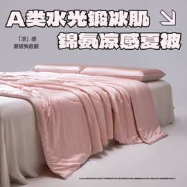 沃尔享2026春夏新品A类水光丝绸锦氨（170克面料）凉感冰丝夏凉被