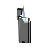 XF1301 ultra-thin creative personalized metal inflatable open lid press straight blue flame windproof lighter wholesale