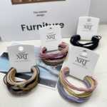 韩版蜜蜂结皮套发饰实惠5条卡装发绳四合一高弹力皮筋高马尾头绳