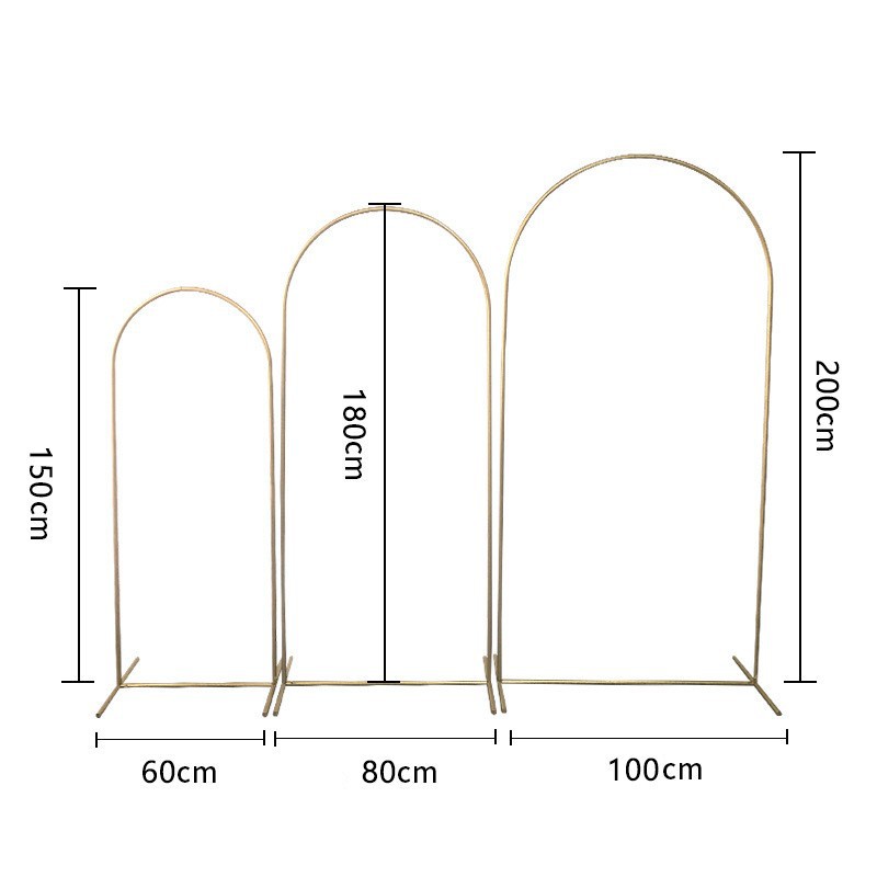 Nueva división transfronteriza hierro forjado oro 150180200 boda arco de tres piezas set escenario guía de fondo decoración