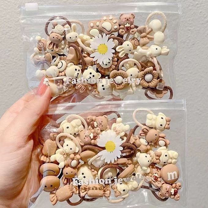 El lindo lazo para el cabello del pulgar del bebé no daña el cabello, tocado de goma para niños, tocado de niña, accesorio para el cabello de bebé de alta elasticidad