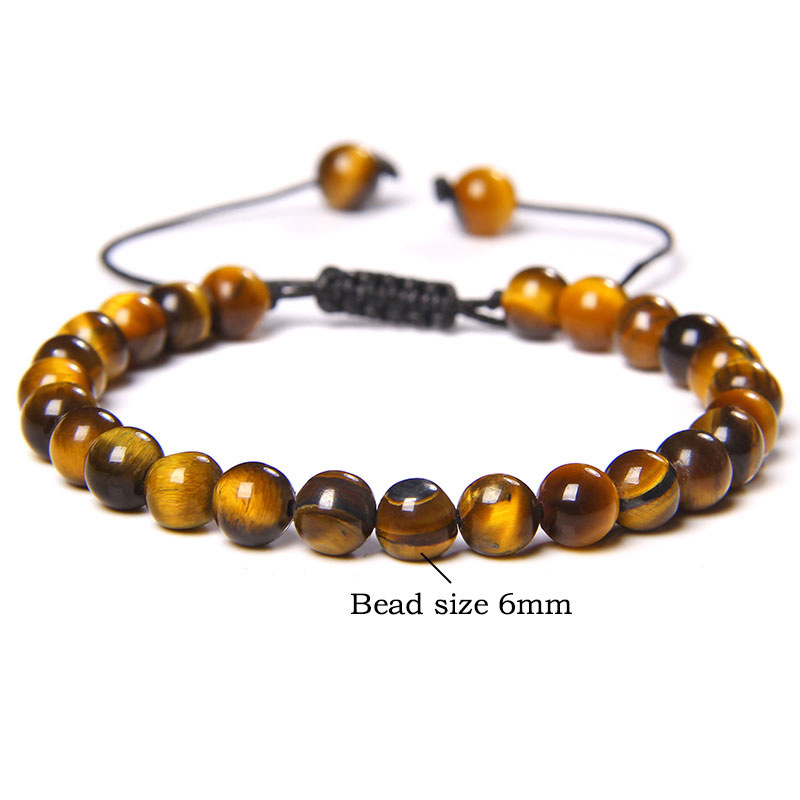 1 Piece Fashion Gradient Color Tiger Eye Beaded Bracelets display picture 12