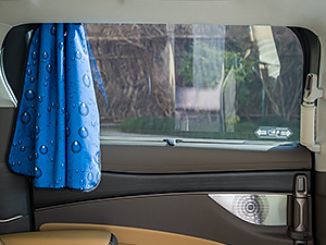 Cross-Border Single-Layer Sun Protection Retractable Magnetic Car Curtain Magnet Car Sunshade Water Drop Car Sunshade Side Shield