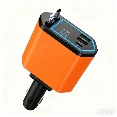 One-To-Four USB Car Charger with Cigarette — Mobil şarj cihazları - image-style-4-requires-customization