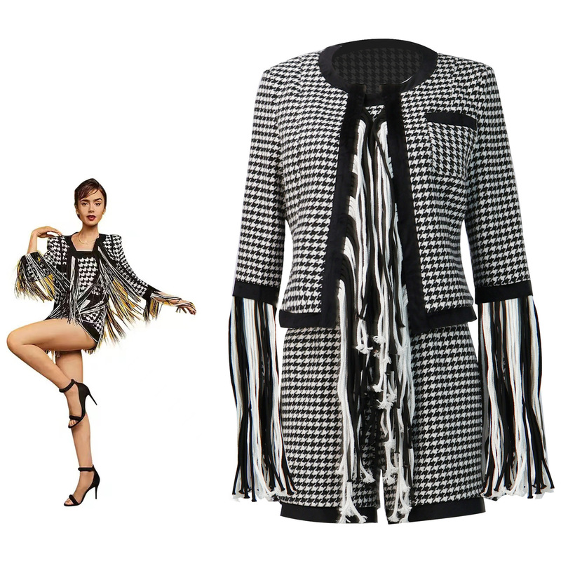 American Drama Emily in Paris Cosplay Fashion Suit Emily in Paris Stage Costume Performance