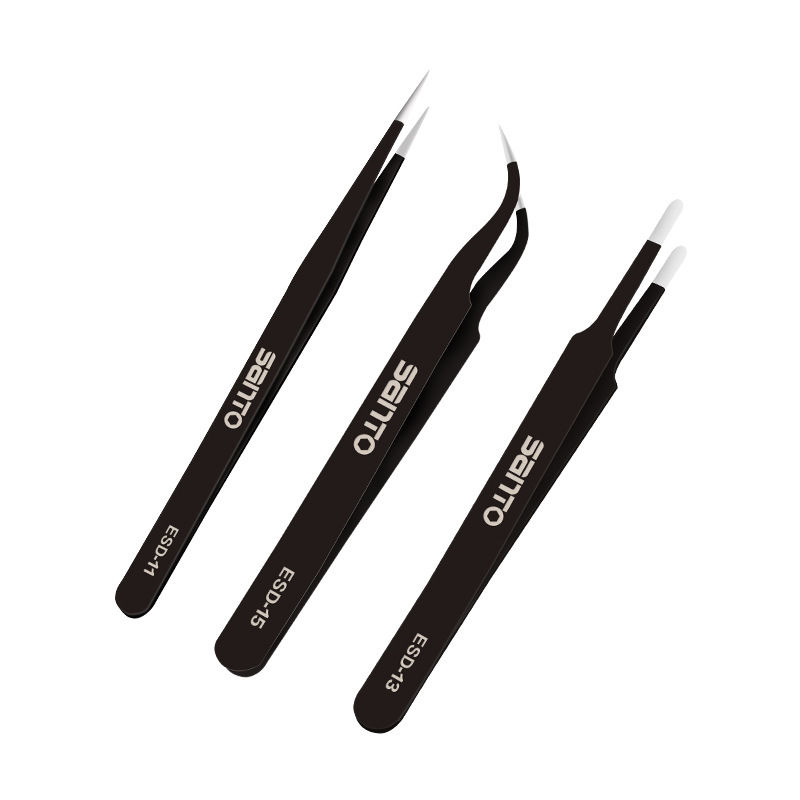 赛拓 3件套防静电镊子套装 1387