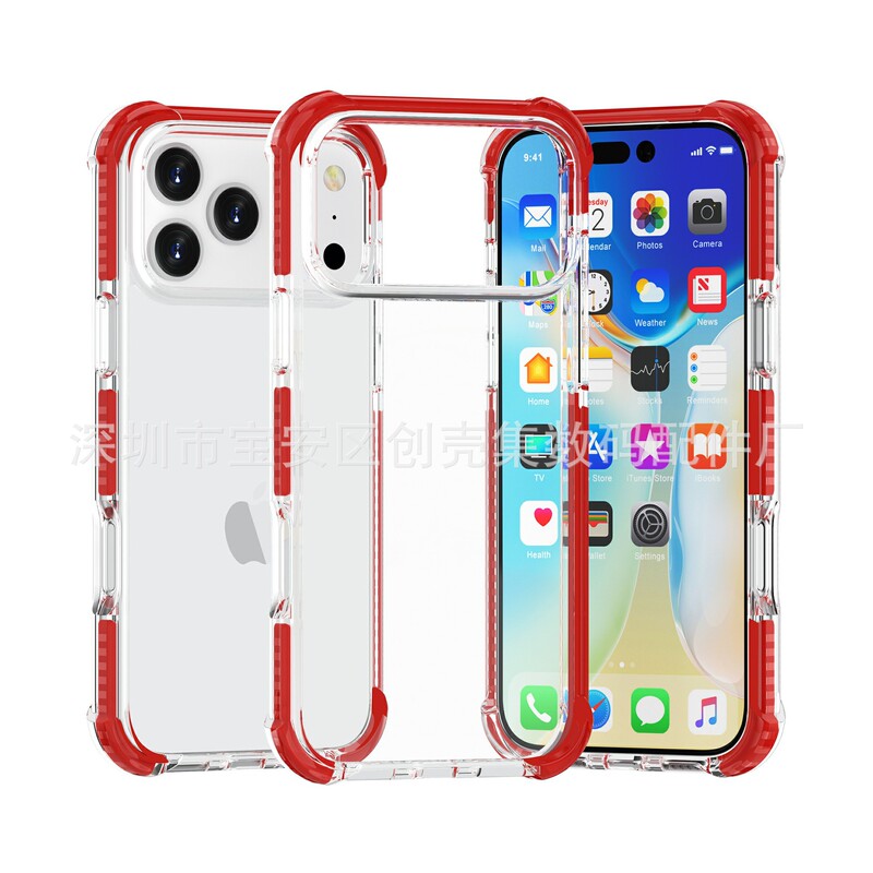 Suitable for Iphone17E Four-Corner Acrylic Phone Case, iPhone 17 Pro Max Four-Corner Protective Case