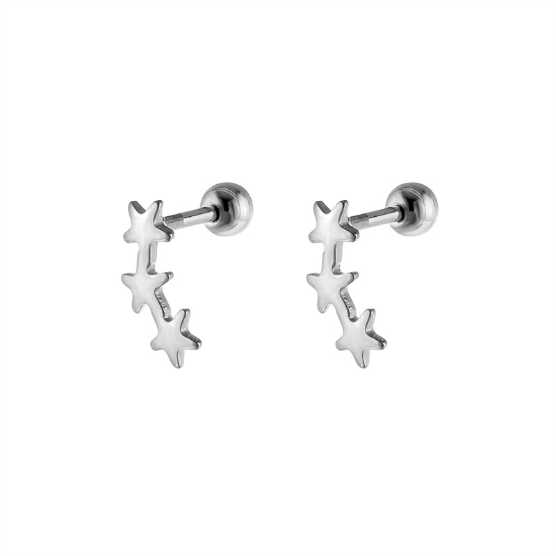 1 Piece Quantity Casual, Daily Occasion 1 Piece Elegant Geometric Plating Stainless Steel Ear Studs