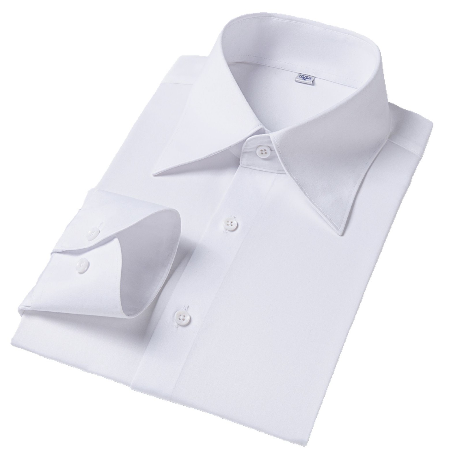 Large pointed collar 200 DP garment iron-free light luxury white shirt men's long sleeve cotton business large collar fashion shirt