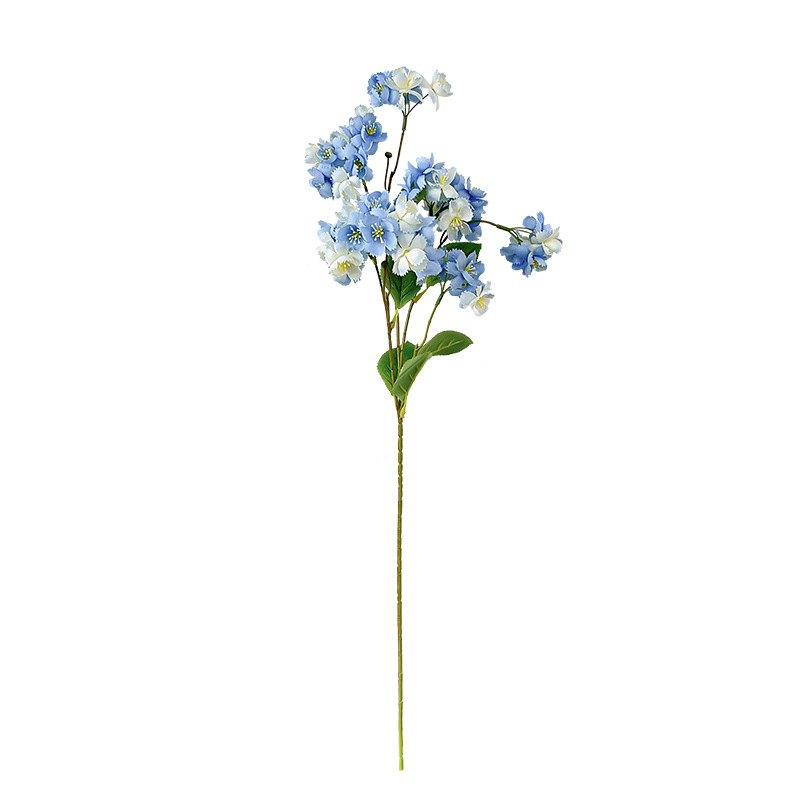 Color caramelo con ramas largas decoración de flores de cerezo flor de simulación de alto nivel realista decoración de flores de seda flor de decoración flor de decoración flor de decoración
