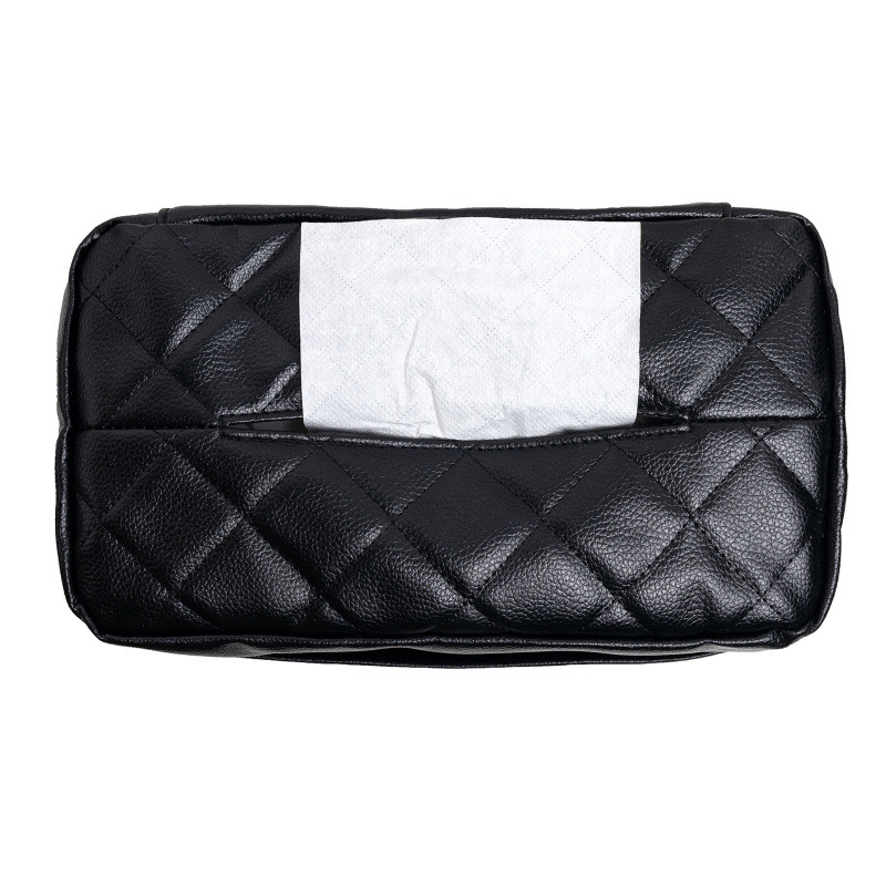 Fábrica de venta directa caja de toallas para automóviles, caja de reposabrazos de sombrilla general, silla colgante, caja de toallas para automóviles de cuero