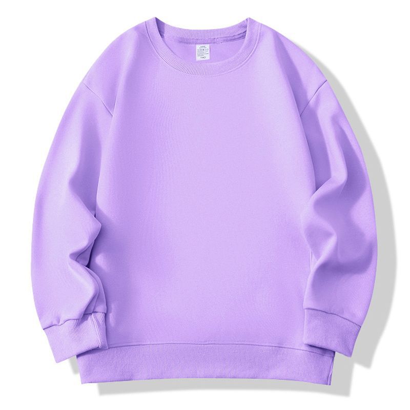 Suéter de color sólido para niños otoño y invierno ropa infantil de manga larga camisa en blanco fábrica de ropa de jardín de infantes logotipo de impresión spot