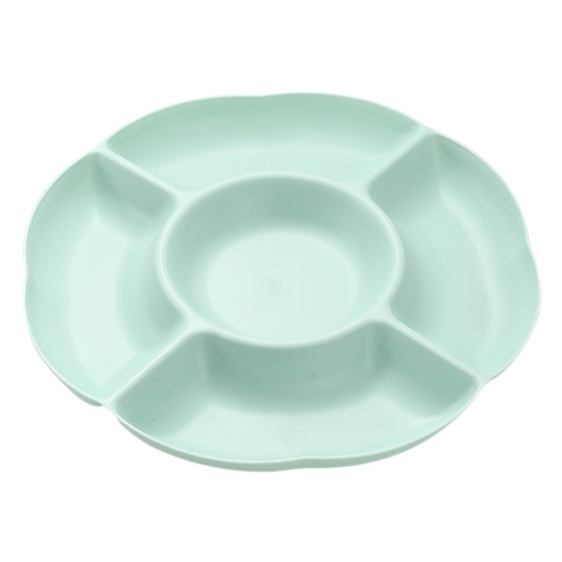 Creative Wheat Straw Candy Tray, Divided Round Plate, Food Fruit Snack Tray, Tea Tray, Tableware Tray, Storage and Organization Tray