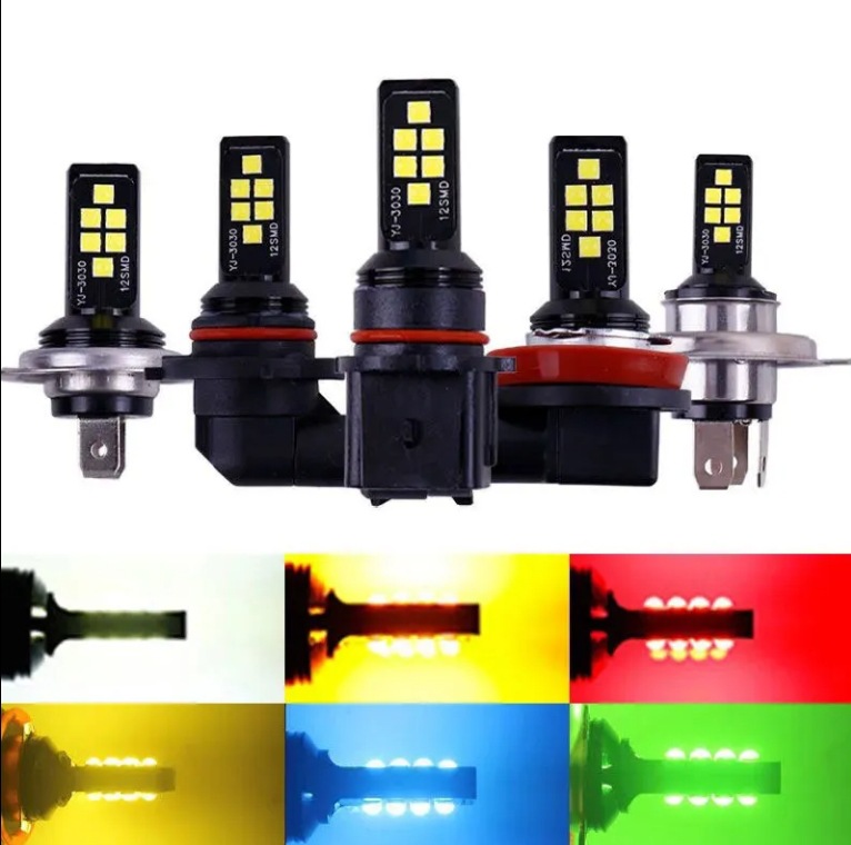 Lámpara de niebla LED H1 H3 H11 9006 881 880 H4 H7 12SMD lámpara de niebla image 3