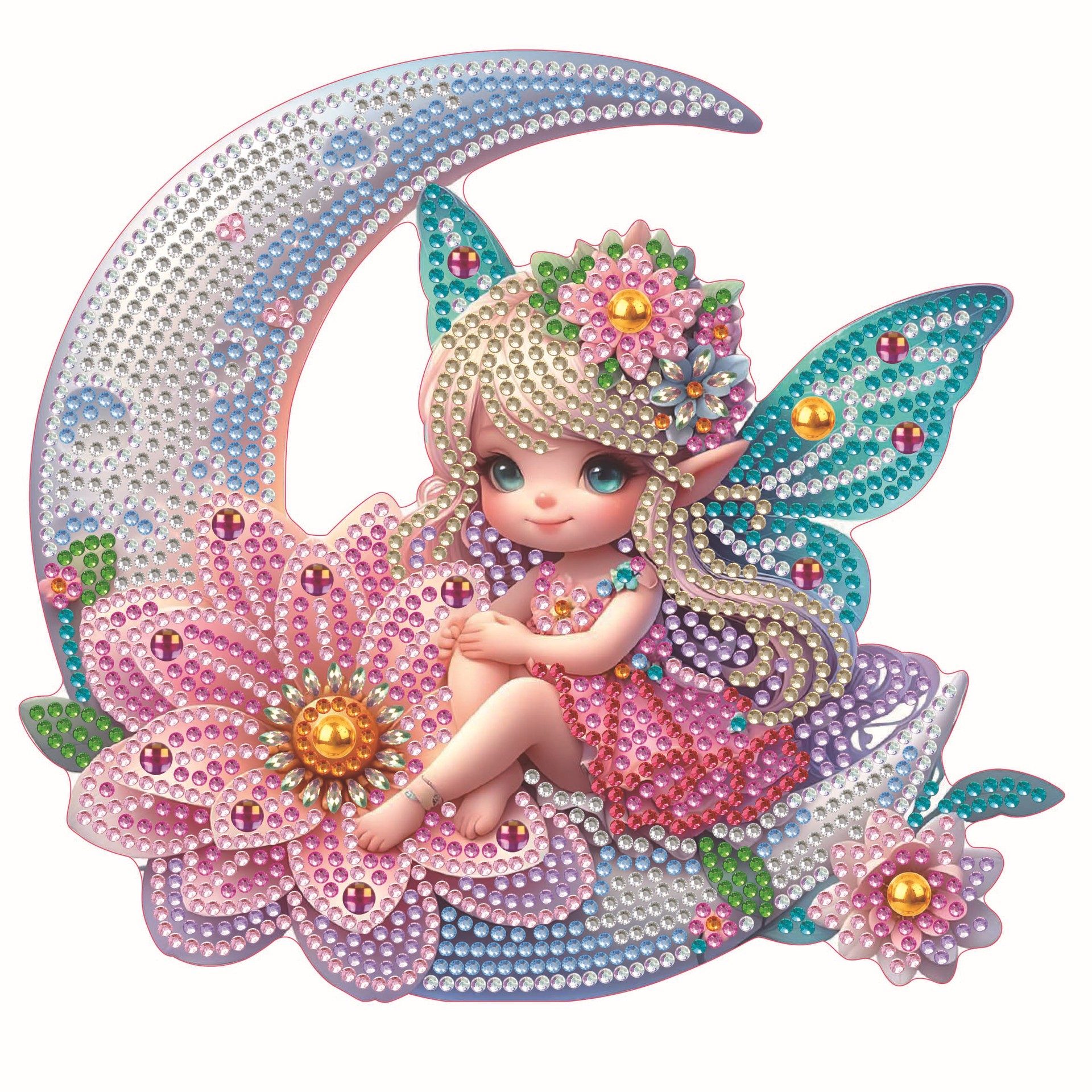 Diamante de bricolaje hecho a mano transfronterizo dibujo punto diamante 5D placa de yeso tridimensional adorno de juguete dinosaurio dibujos animados pintura infantil