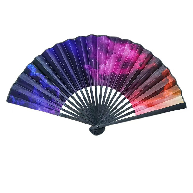 Abanico Plegable de Kung Fu de 33 cm de Plástico para Danza y Artes Marciales