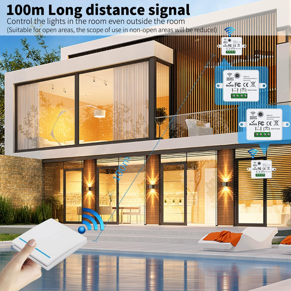 Graffiti ZigBee Smart Switch Porter Mobile Phone App Control Alexa Voice Wireless Switch Free Wiring