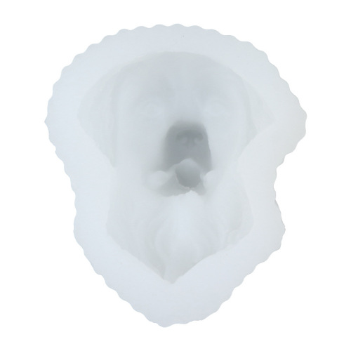 Multi-purpose dog head silicone molds, lollipop chocolate cat head pet Shih Tzu Corgi bulldog aroma plaster