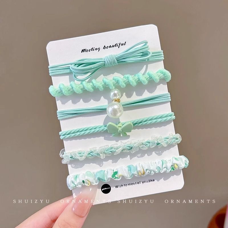 Cuerdas de cabello de alta elasticidad sin costura, anillo de cabello de cola de caballo, cuerdas de cabello de correa femenina, cuerdas de cabello de bola simple, cubierta de cuero cabelludo