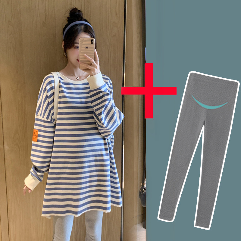 妊婦服春秋のスーツに服を着てファッション的なシャツを着て秋のtシャツを着ます。|undefined