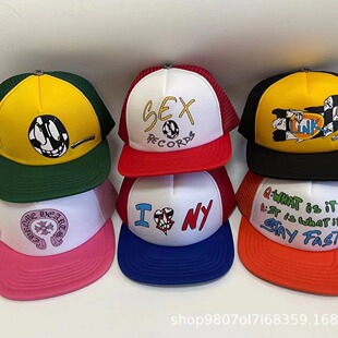 �羳Chrome hearts ��ʽ�����¿���H�ļ�trucker cap ���ñ�F؛