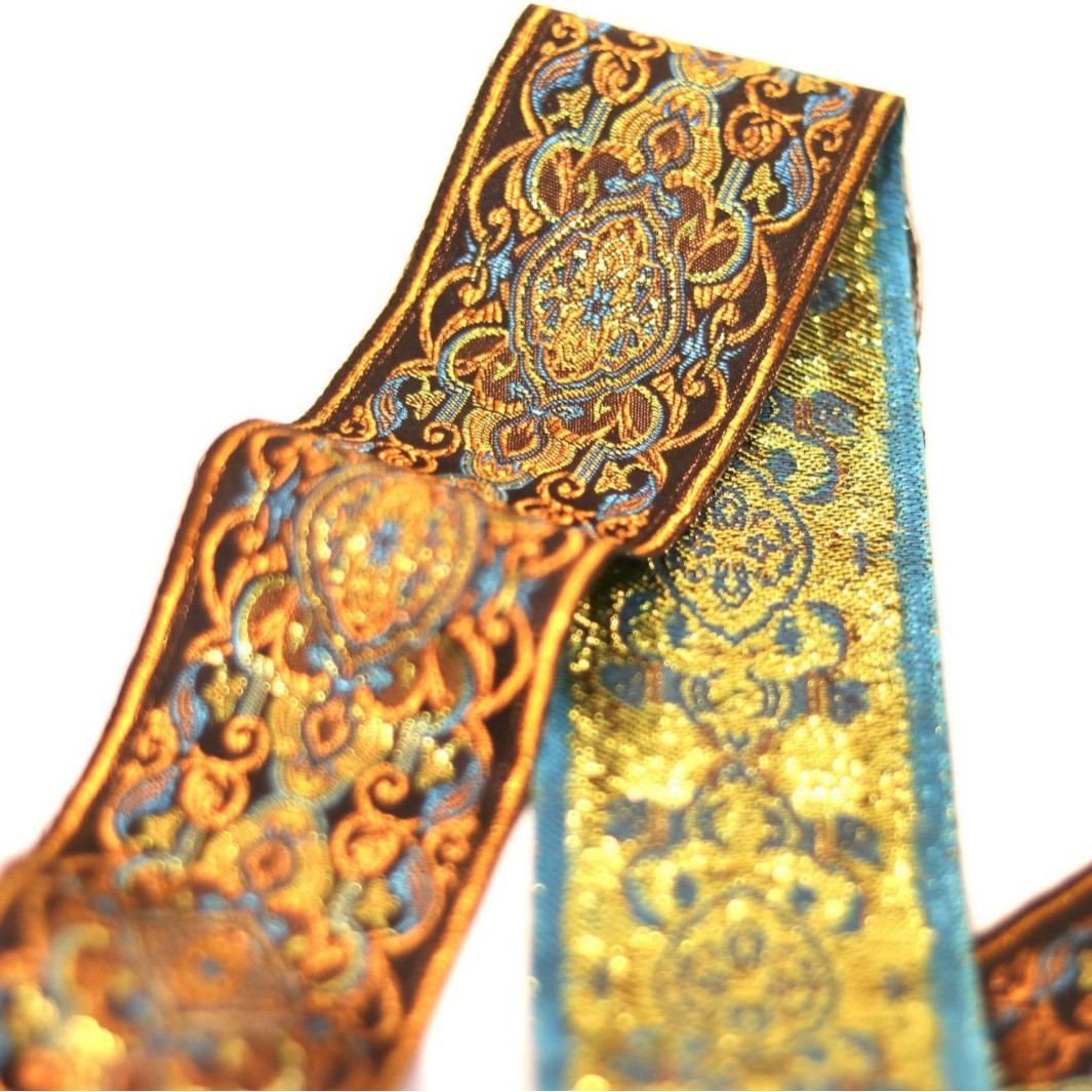 Cinta floral completa de 5,9 cm de ancho, cuello étnico, puños, cortina, sofá, mantel, tapete de té, bandera de mesa, yurta