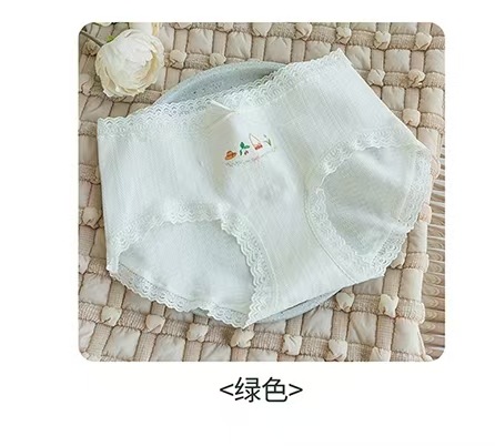 Pantalones interiores de encaje frescas y dulces, 10A de algodón antibacteriano, pantalones interiores de mujer, pantalones de mujer