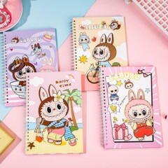 ラブブ サンリオ A5リングノート 漫画風カラーページ 金箔入りメモ帳 学生向け 可愛い携帯ノート