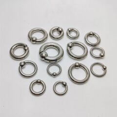 不锈钢大尺寸弹簧卡球环穿孔鼻环耳扩耳廓 扩耳器 BCR穿刺饰品