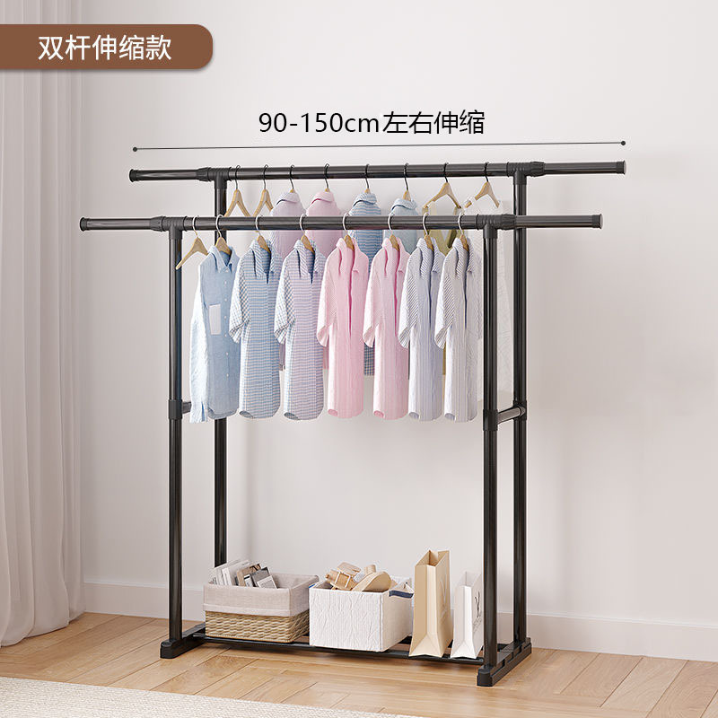 150cm 검정색 이중 극 텔레스코픽 모델 내하중 25kg