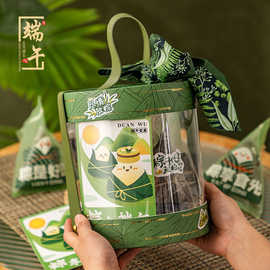 厂家现货2025粽子礼盒 端午包装盒圆桶盒透明手提空盒小批量