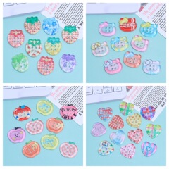 漫画透明ボタン手作り diy クリーム接着剤アクセサリー樹脂小物アクセサリーヘアピン材料パッケージ卸売