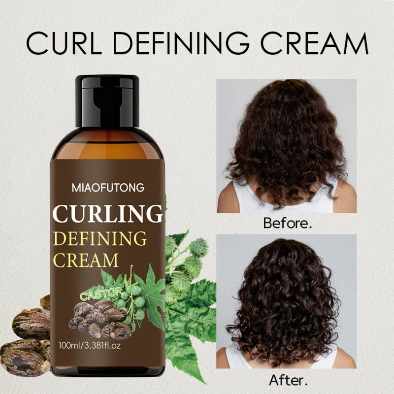 Крем для завивки кросс-бордер, крем для вьющихся волос, черное касторовое масло, увлажняющий, не затвердевающий, уход за волосами, укладка вьющихся волос, эластин