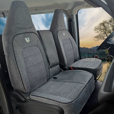 Suitable for Geely Remote T9E H8E F3Et9M New Energy Electric Truck Seat Covers, Full Surround Special Seat Covers (Modelə uyğun (Original) oturacaq örtükləri) - all-linen-grey-remote-t9et9m