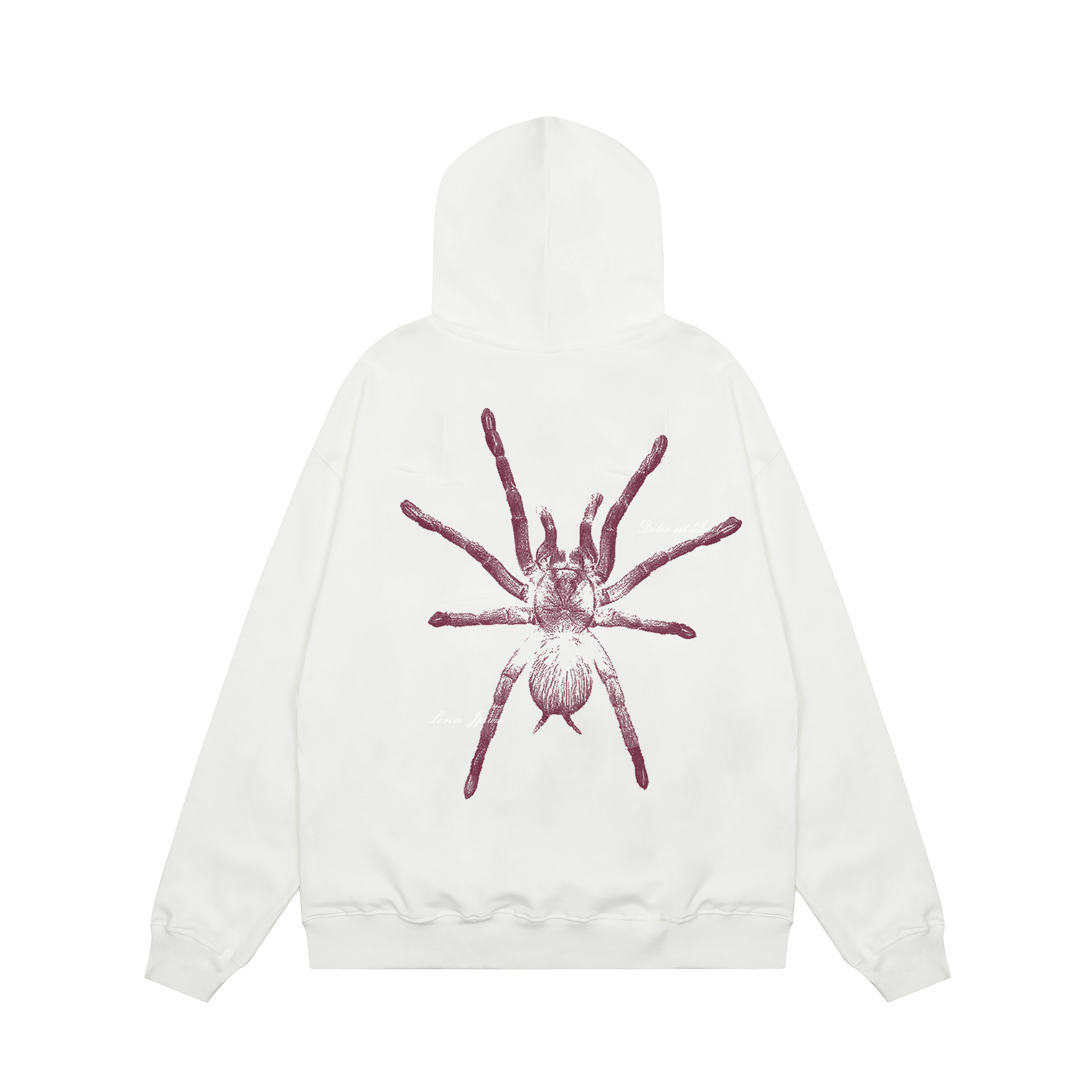 American retro calle araña impreso HOODIE hombres ins marca de moda hip hop suelta BF pesado con capucha top