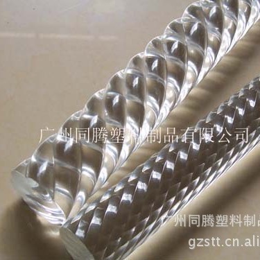 厂家供应压克力工艺制品  扭纹棒  气泡棒  透明圆棒  浇铸棒