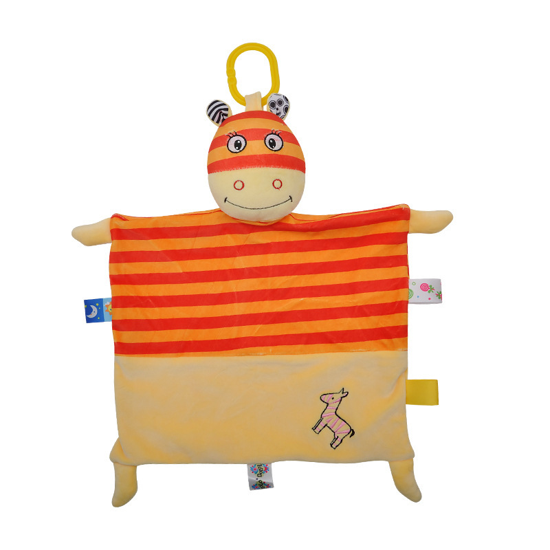 Transfronterizo cpcce bebé animal toalla para el cuidado del bebé tarjeta de tráfico cama colgante bebé toalla de pañuelo toalla de saliva juguete