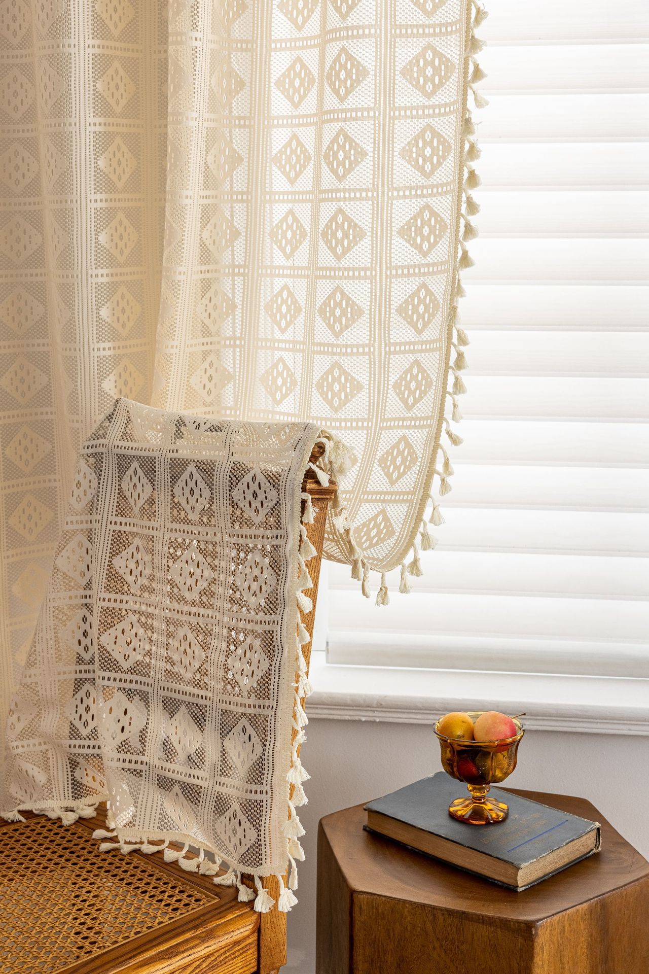 Lace Sheer Curtains Bohemian Window Fabric For Home Decoration_voghion.com