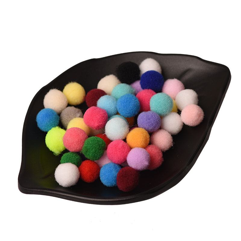 10-30mm color de alta elasticidad color bola de pelo pequeña jardín de infantes niños bricolaje material hecho a mano accesorios