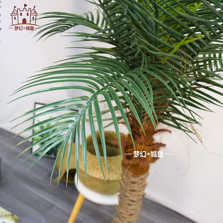 Árbol de coco artificial maceta centro comercial decoración interior y exterior embellecimiento Planta artificial bonsai planta tropical árbol artificial al por mayor